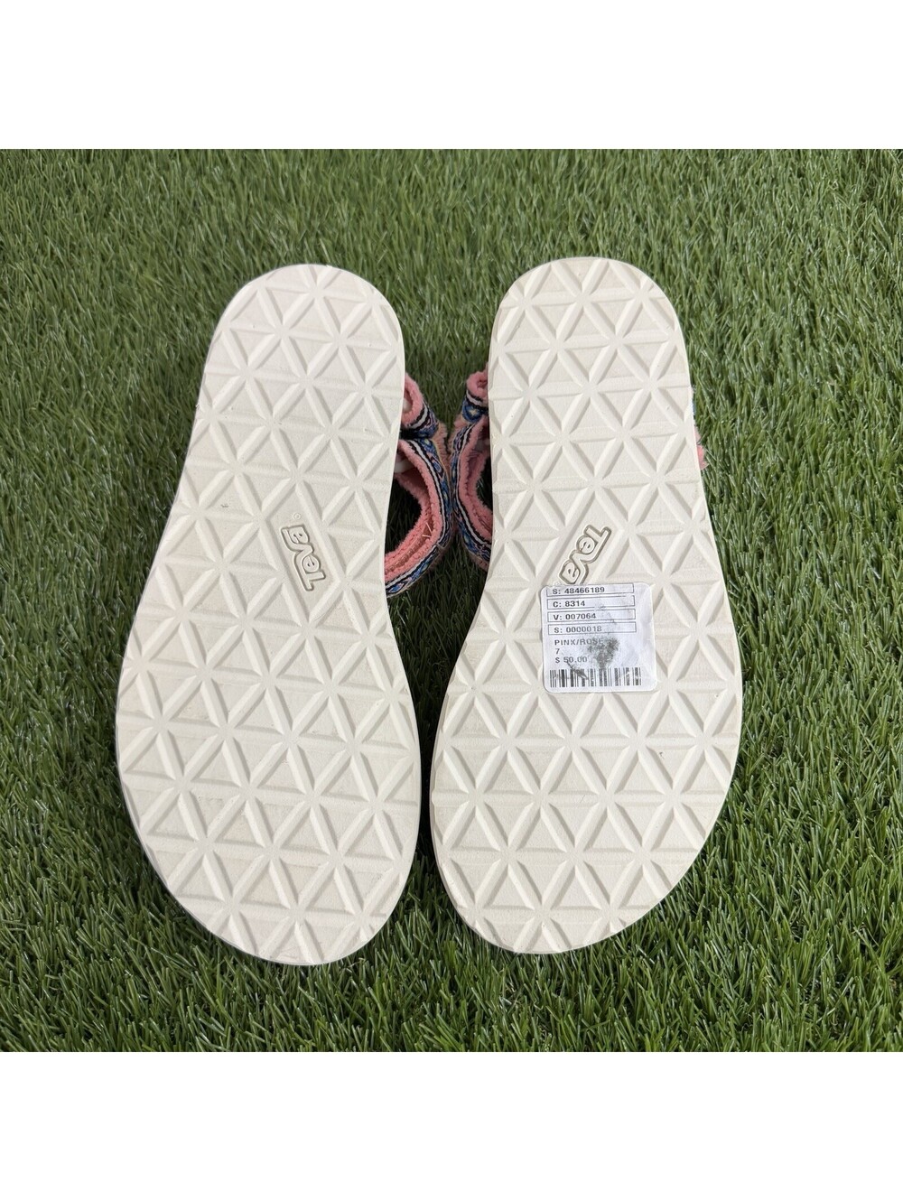 Teva Original Universal Maressa Sandal Apricot Pink Blue White Adjustable Size 7 - Picture 5 of 5